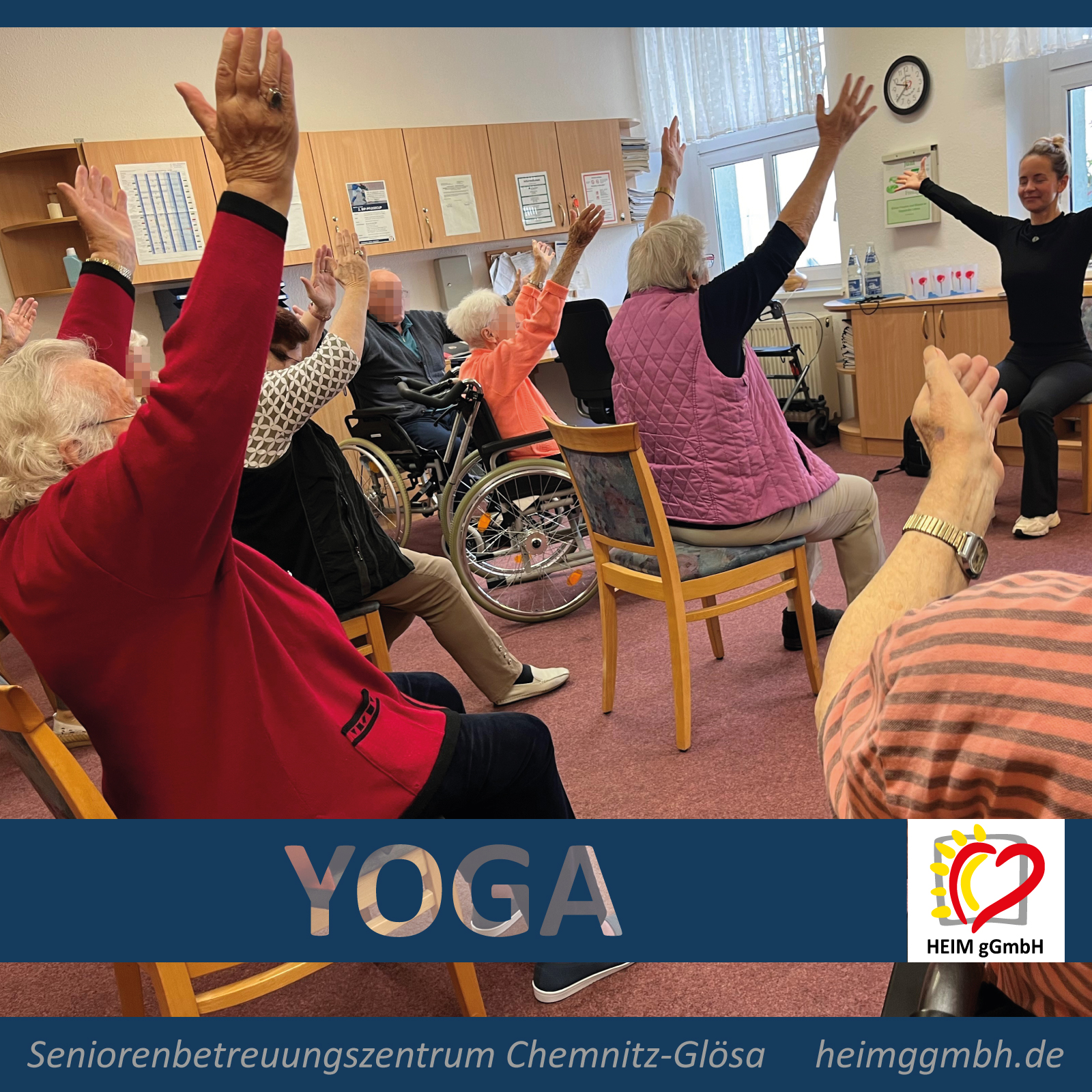Die Yoga Kurse im Seniorenbetreuungszentrum Chemnitz-Glösa der HEIM gemeinnützigen GmbH: Übung für Körper und Geist