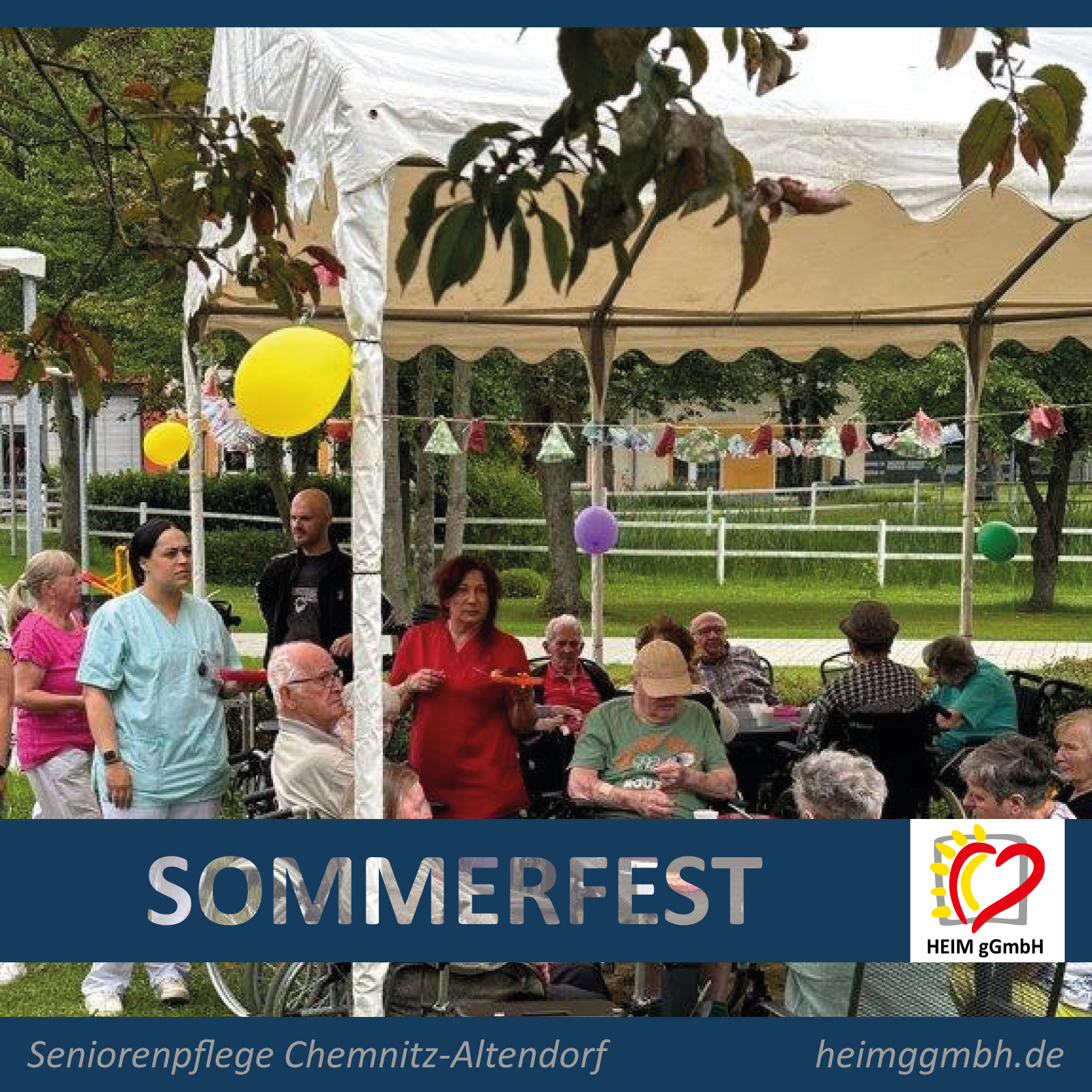 Eins ehr gelungenes Sommerfest in der Seniorenpflege Chemnitz-Altendorf der HEIM gemeinnützigen GmbH in Chemnitz