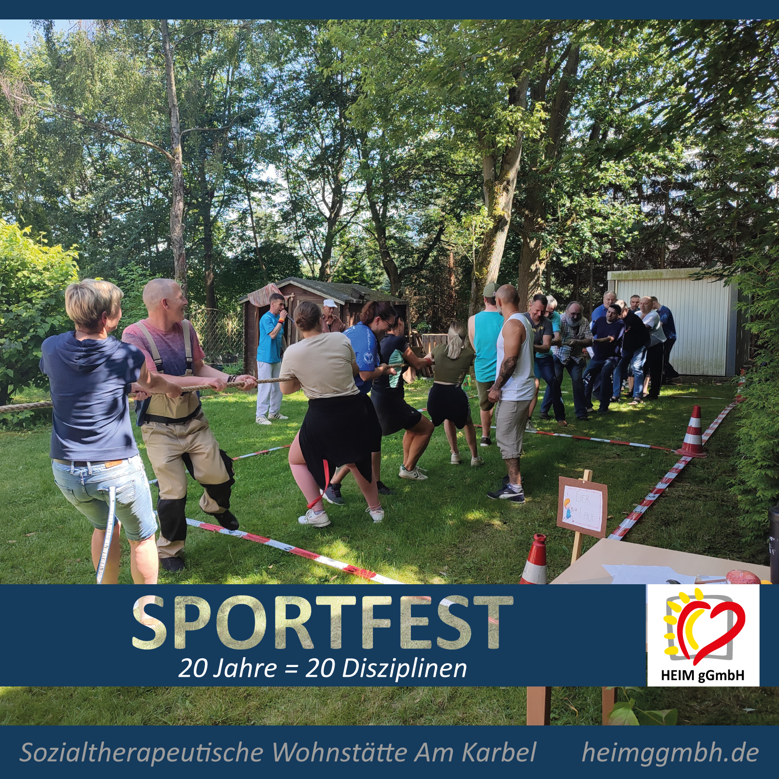 Sozialtherapeutische Wohnstätte Am Karbel der HEIM gemeinnützigen GmbH - Sportfest als Auftakt zum 20. Jubiläum der Einrichtung