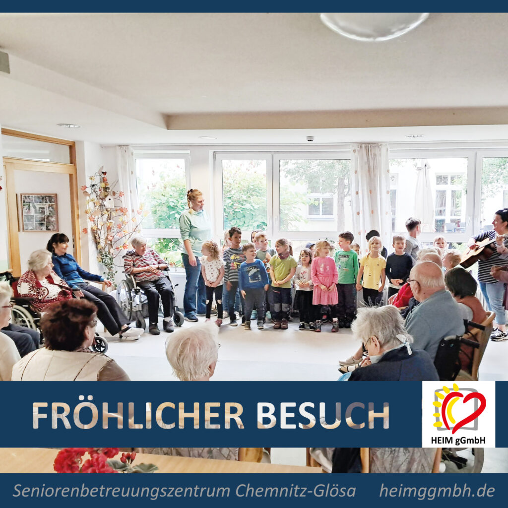 Besuch vom Kinderhaus Pusteblume vom Chemnitzer Kaßberg im Seniorenbetreuungszentrum Chemnitz-Glösa der HEIM gGmbH