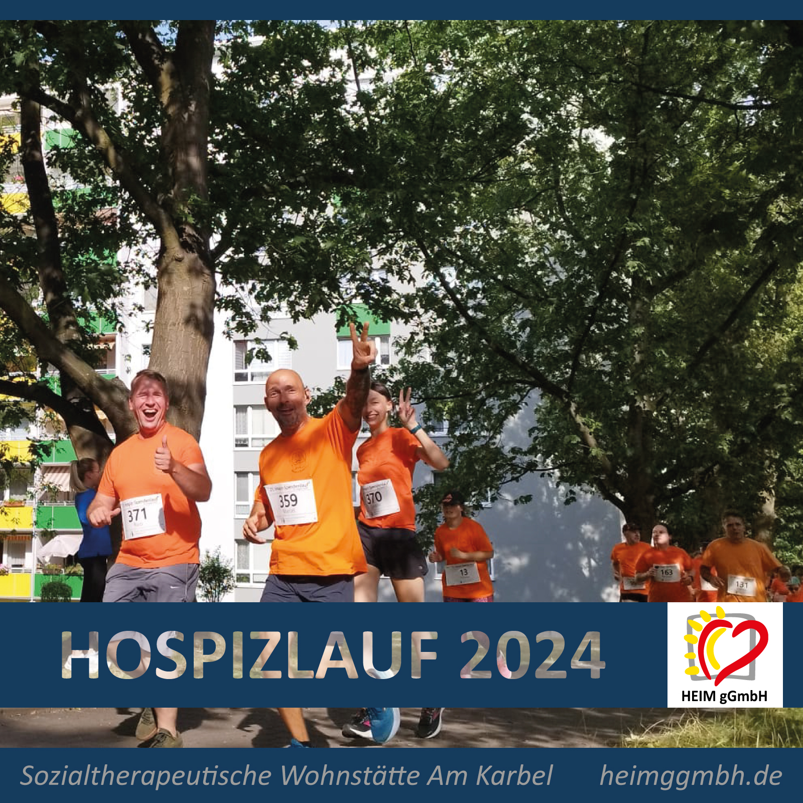 Unser Team der Sozialtherapeutischen Wohnstätte Am Karbel der HEIM gemeinnützigen GmbH beim diesjährigen Hospizlauf