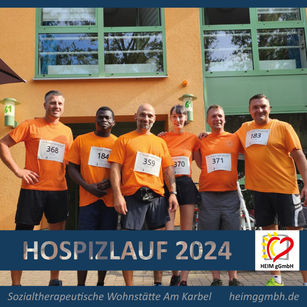 Unser Team der Sozialtherapeutischen Wohnstätte Am Karbel der HEIM gemeinnützigen GmbH beim diesjährigen Hospizlauf