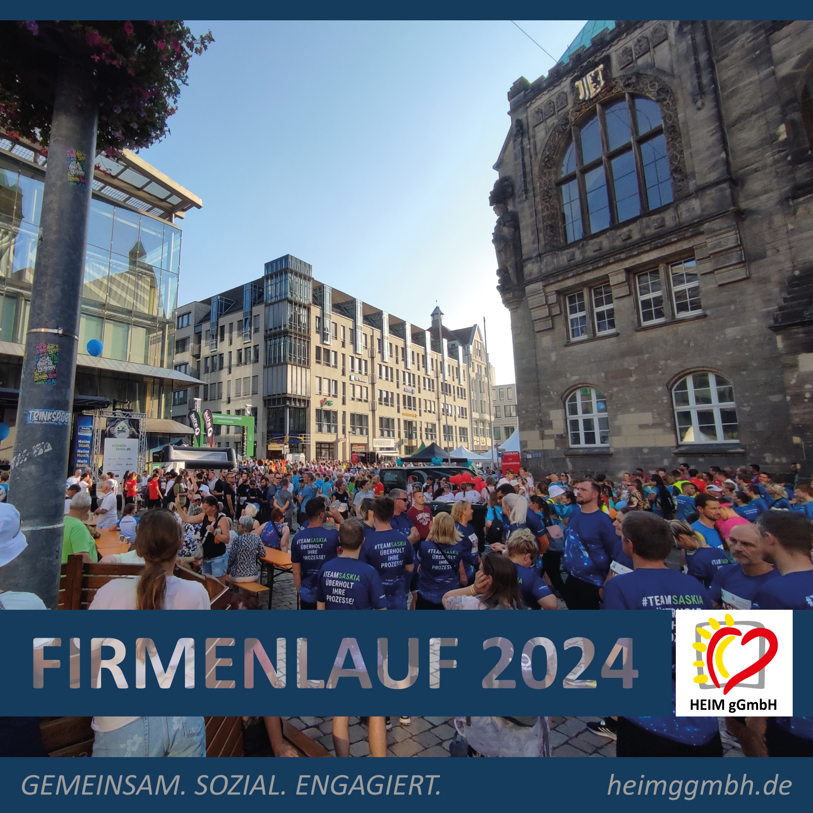 Chemnitzer Firmenlauf 2024 - Die HEIM gemeinnützige GmbH aus Chemnitz war mit einem tollen motivierten Team mit dabei.