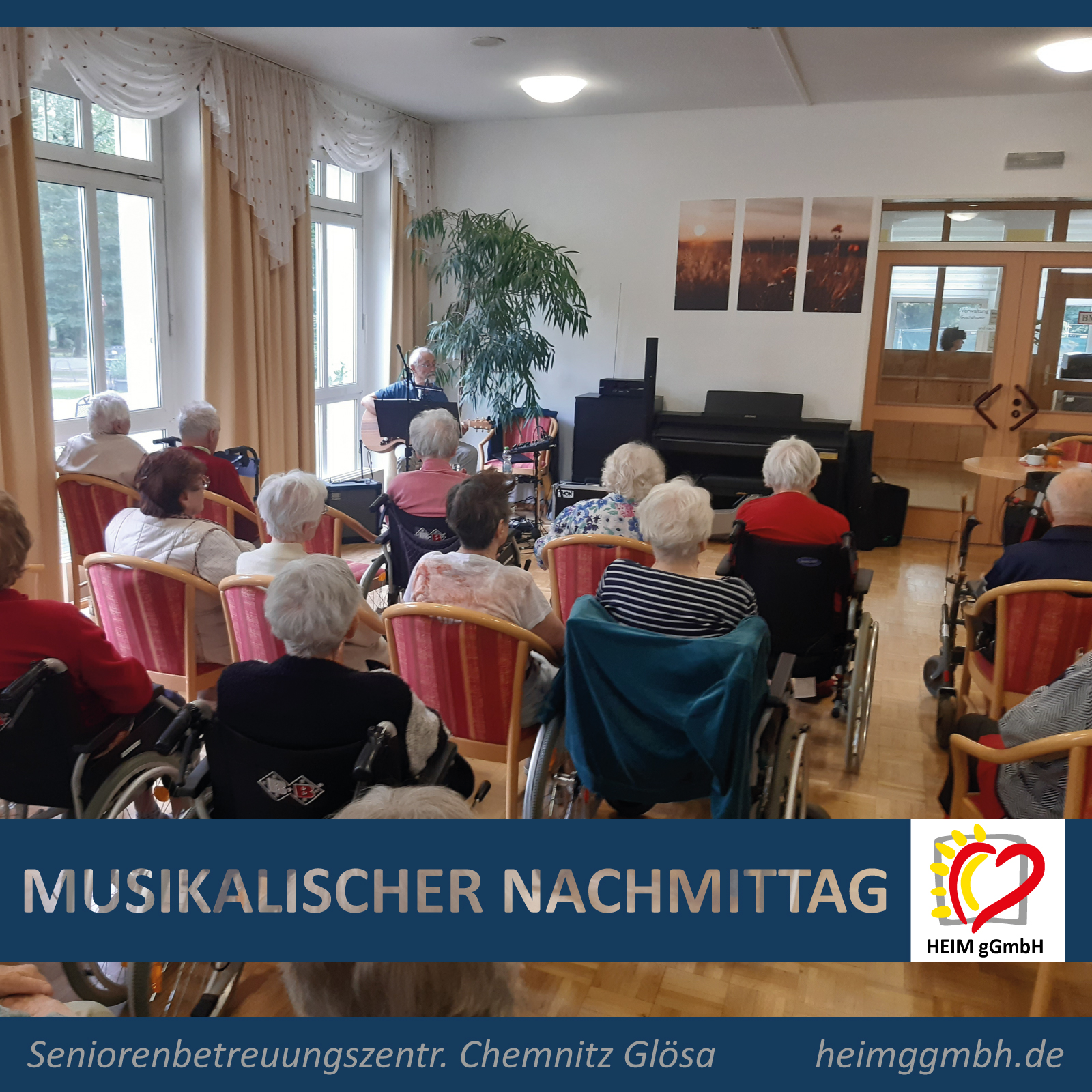 Evergreens beim musikalischen Nachmittag im Seniorenbetreuungszentrum Chemnitz Glösa der HEIM gemeinnützigen GmbH