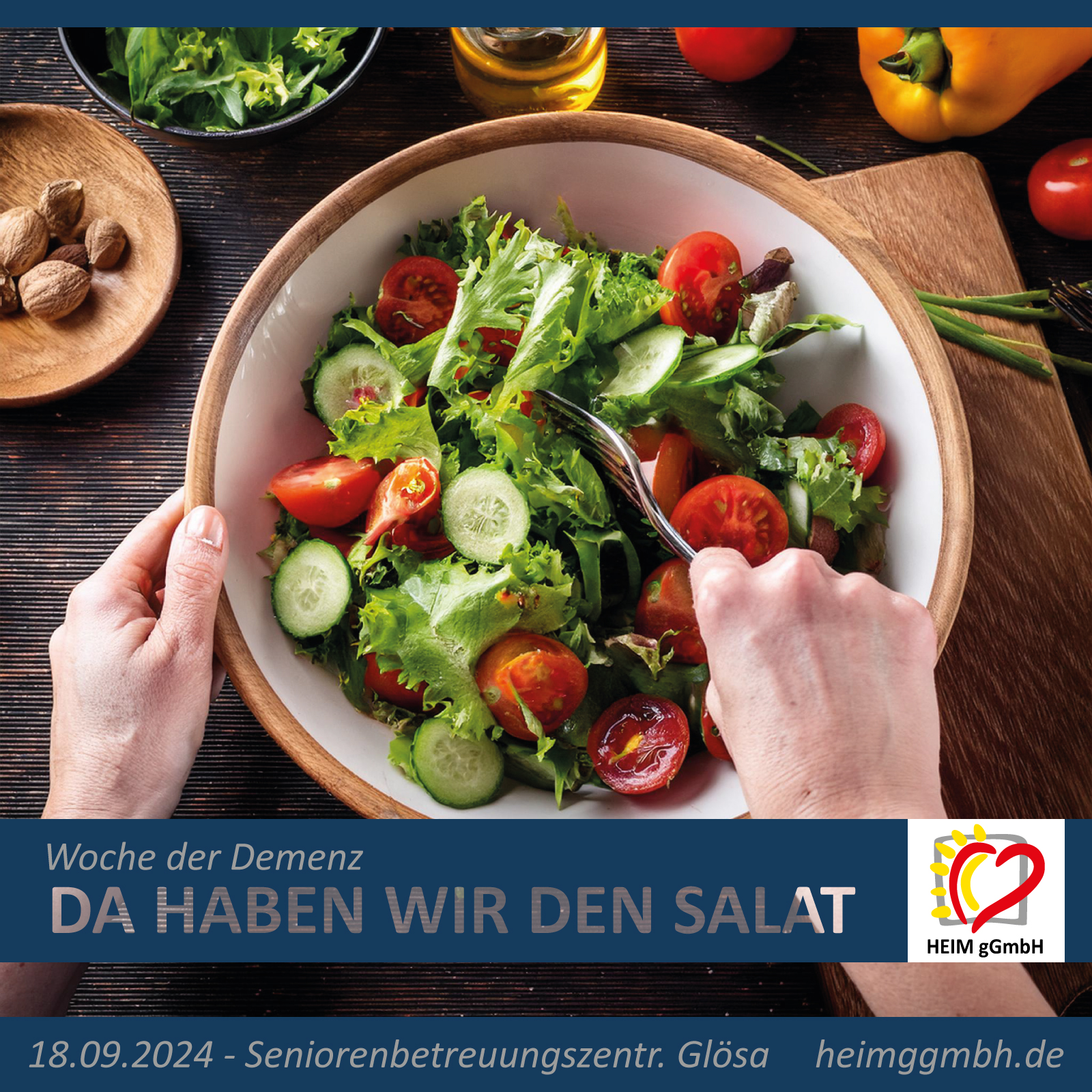 Woche der Demenz - Vortrag/Workshop "Da haben wir den Salat..." im Seniorenbetreuungszentrum Chemnitz Glösa der HEIM gGmbH