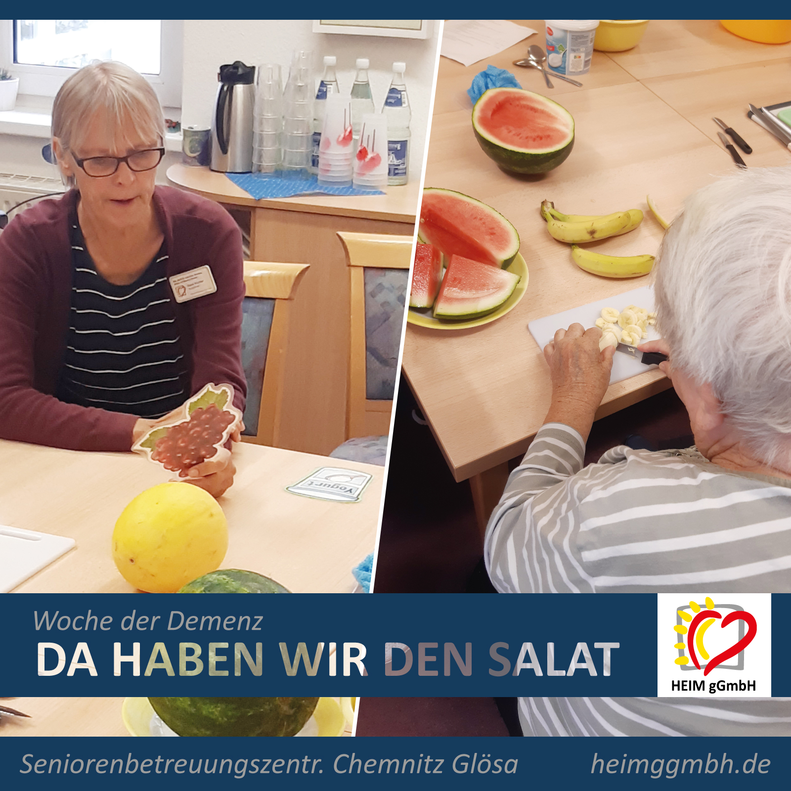 Woche der Demenz mit dem Vortrag "Da haben wir den Salat" im Seniorenbetreuungszentrum Glösa der HEIM gemeinnützigen GmbH