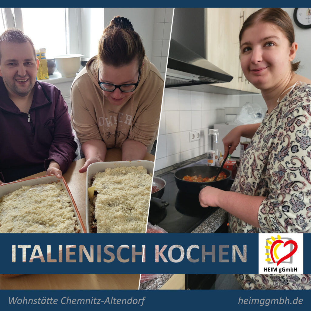 Gemeinsames Italienisches Kochen in unserer Wohnstätte Chemnitz Altendorf