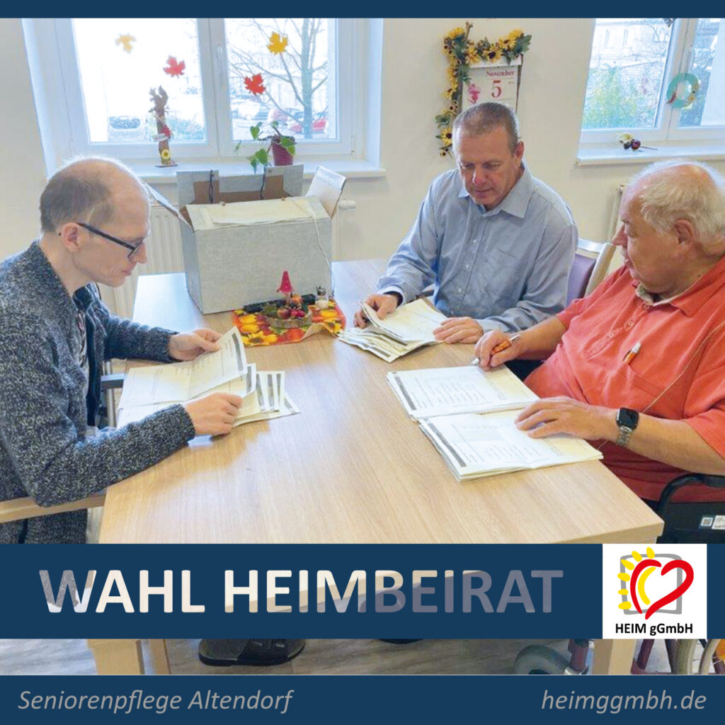 Wahl des Heimbeirats in der Seniorenpflege Altendorf