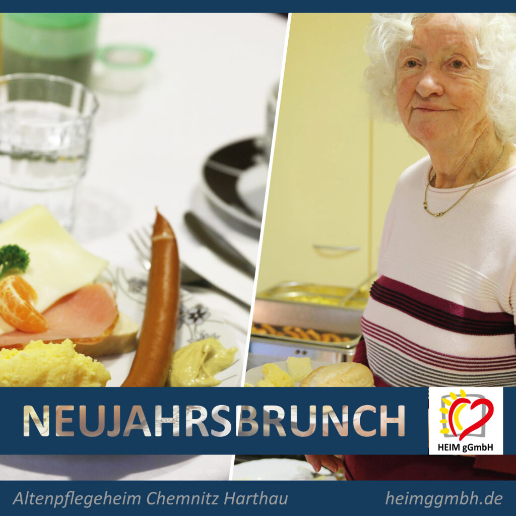 Reichhaltiger und gesunder Neujahrsbrunch im Altenpflegeheim Chemnitz Harthau der HEIM gemeinnützigen GmbH